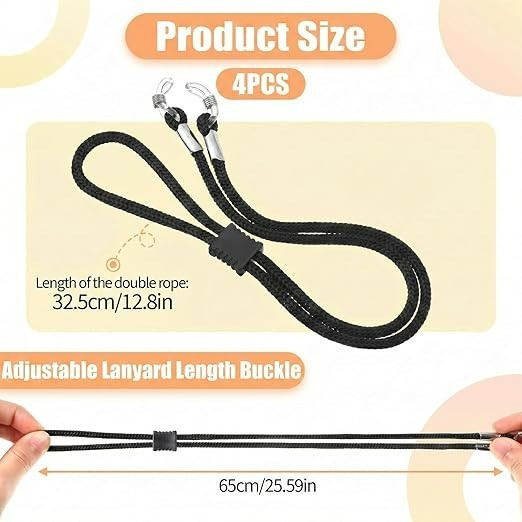 🕶️ 4PCS Adjustable Eyeglasses Strap – Secure & Comfortable Fit