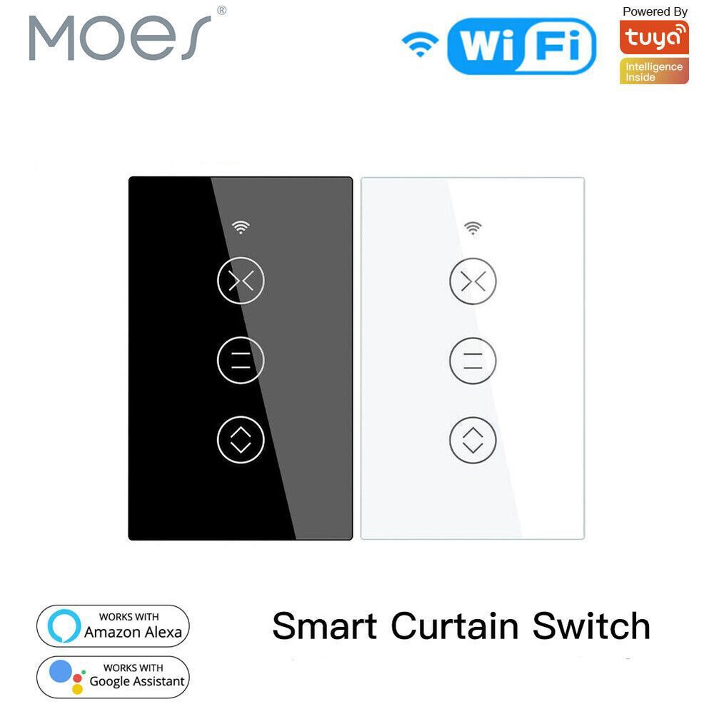 MOES WiFi RF Smart Curtain Switch Roller Blinds Shutter Timer Alexa Google APP