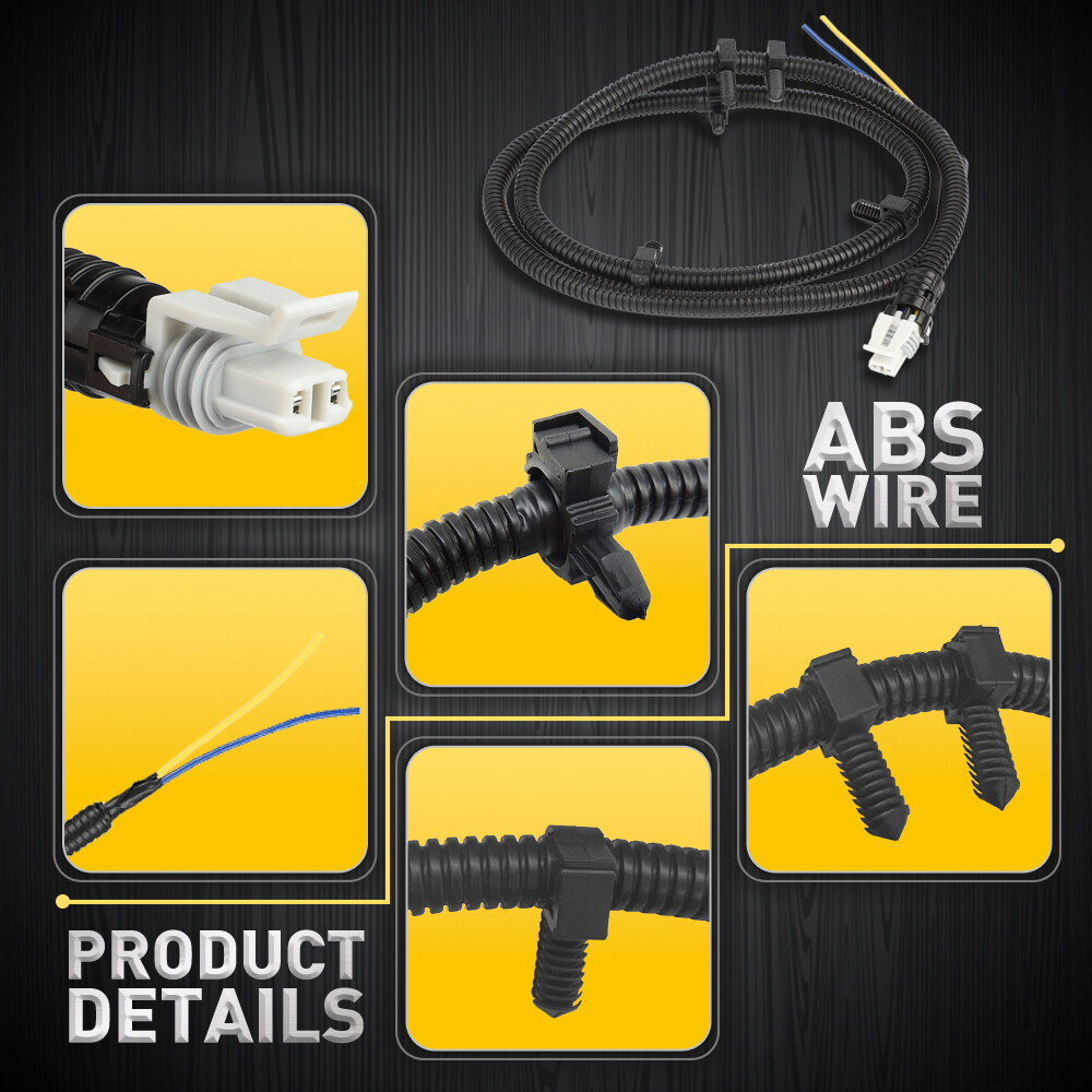 2PCS ABS WHEEL SPEED SENSOR WIRE HARNESS FRONT LEFT/RIGHT FOR 00-15 CHEVY IMPALA