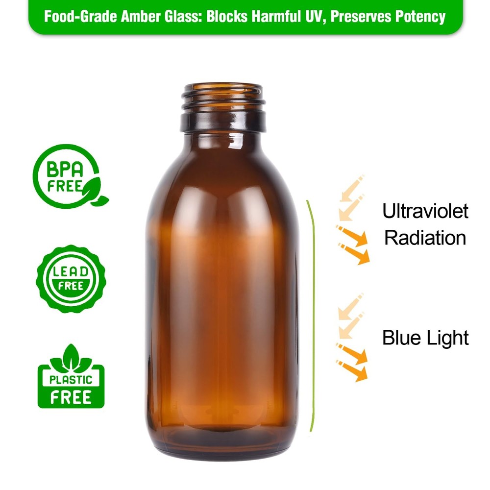 4oz Amber Glass Spray Bottles 2Pack Refillable for Essential Oils