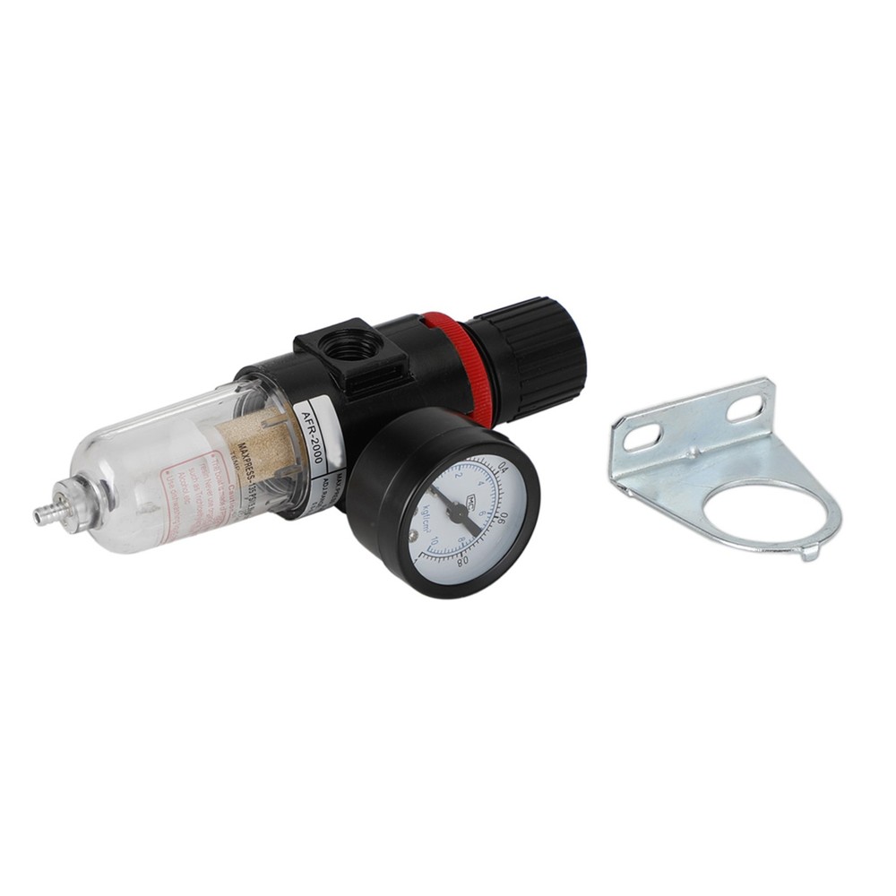 AFR2000 1/4" Air Compressor Filter Water Separator Trap Tools Regulator Kit E4