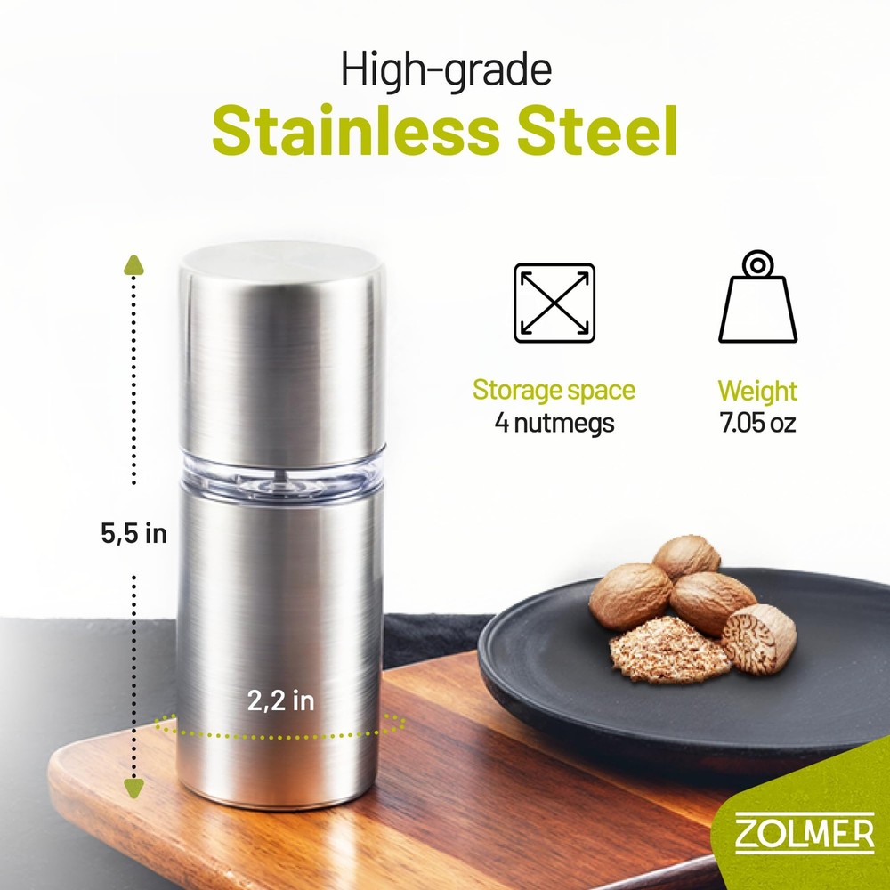 ® Nutmeg Grinder Mill with Storage Container | Extra Sharp Grinder for Finest...