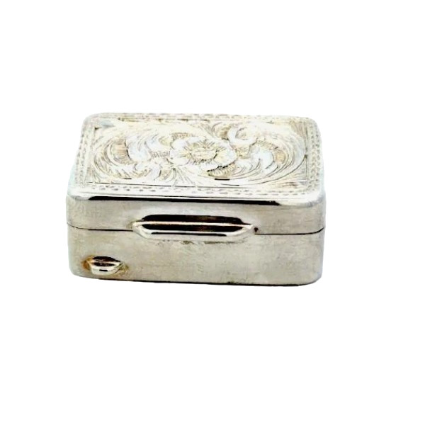 Sterling Silver Pill Box Antique