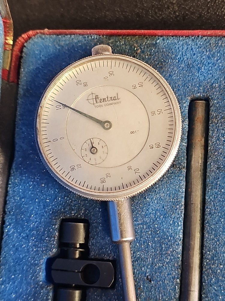 Vintage Central Tool Co. Universal Dial Test Indicator + Case