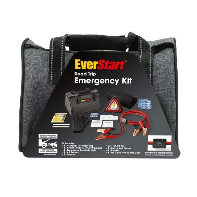 EverStart Road Trip Safety Kit, Smart Booster Cables