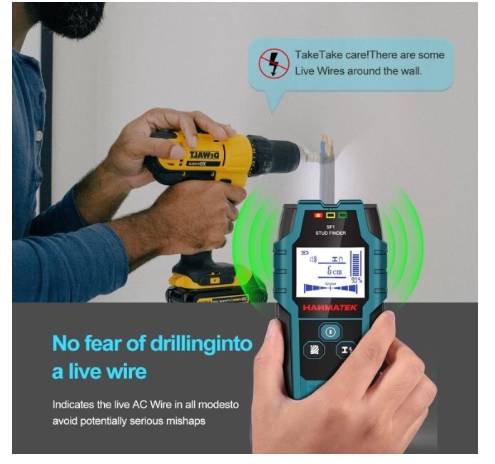 Metal Wall Stud Scanner Finder Pipe AC Wire Detector Smart Sensor Electronic