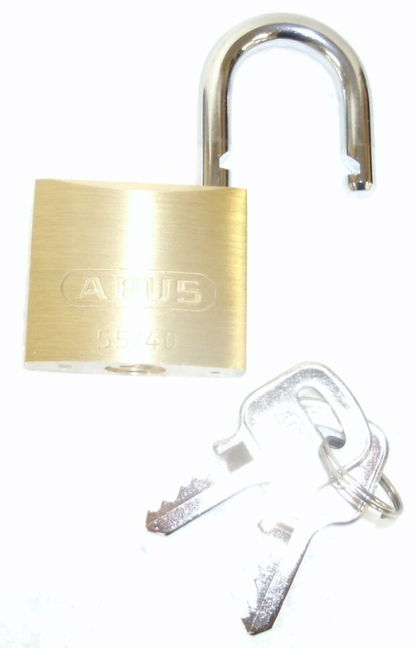 ABUS 55/40 Padlock w/ 2 Keys, New In Box!