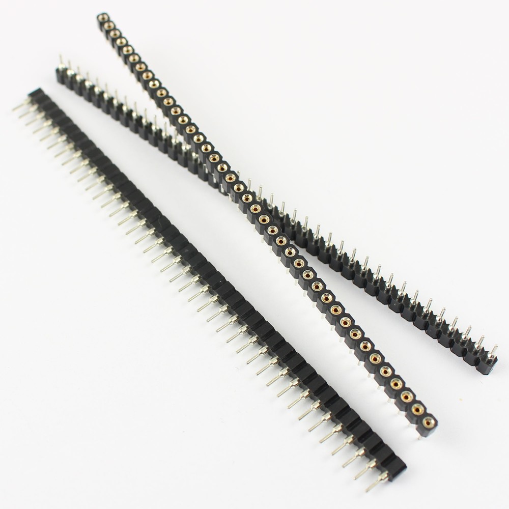 15Pcs Pitch 2.54mm 40 Pin Tin PCB Panel IC Breakable Round Female Header Socket