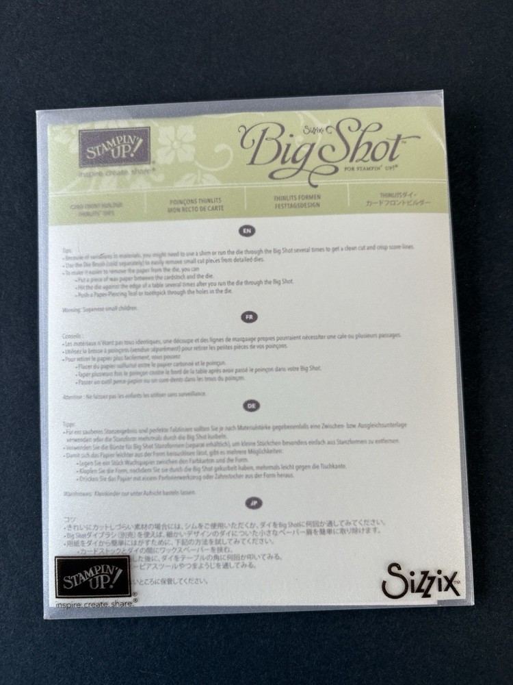 Stampin Up Card Front Builder Thinlits Metal Cutting Dies 144674 Die Set Only