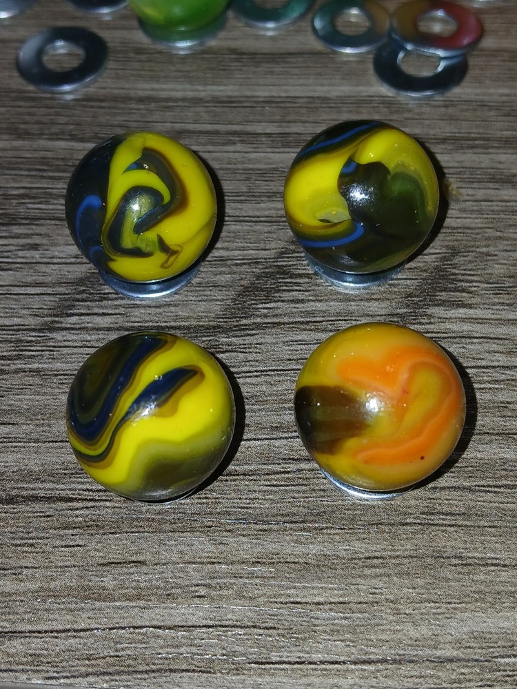 Vintage Jabo Marbles Lot X4