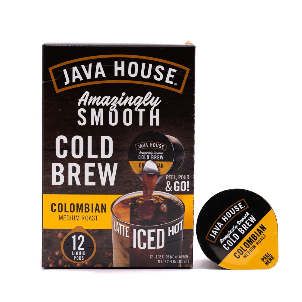 Java House Cold Brew Coffee Concentrate Single Serve Liquid Pods-1.35 Fluid