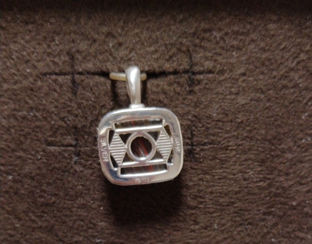 Silver Stone Charm