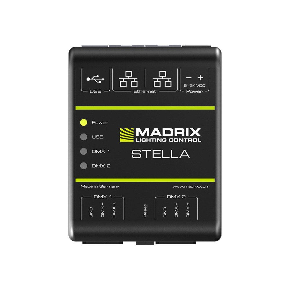 MADRIX Stella Art-Net ArtNet Node DMX512 DMX USB Interface Controller DIN Rai...