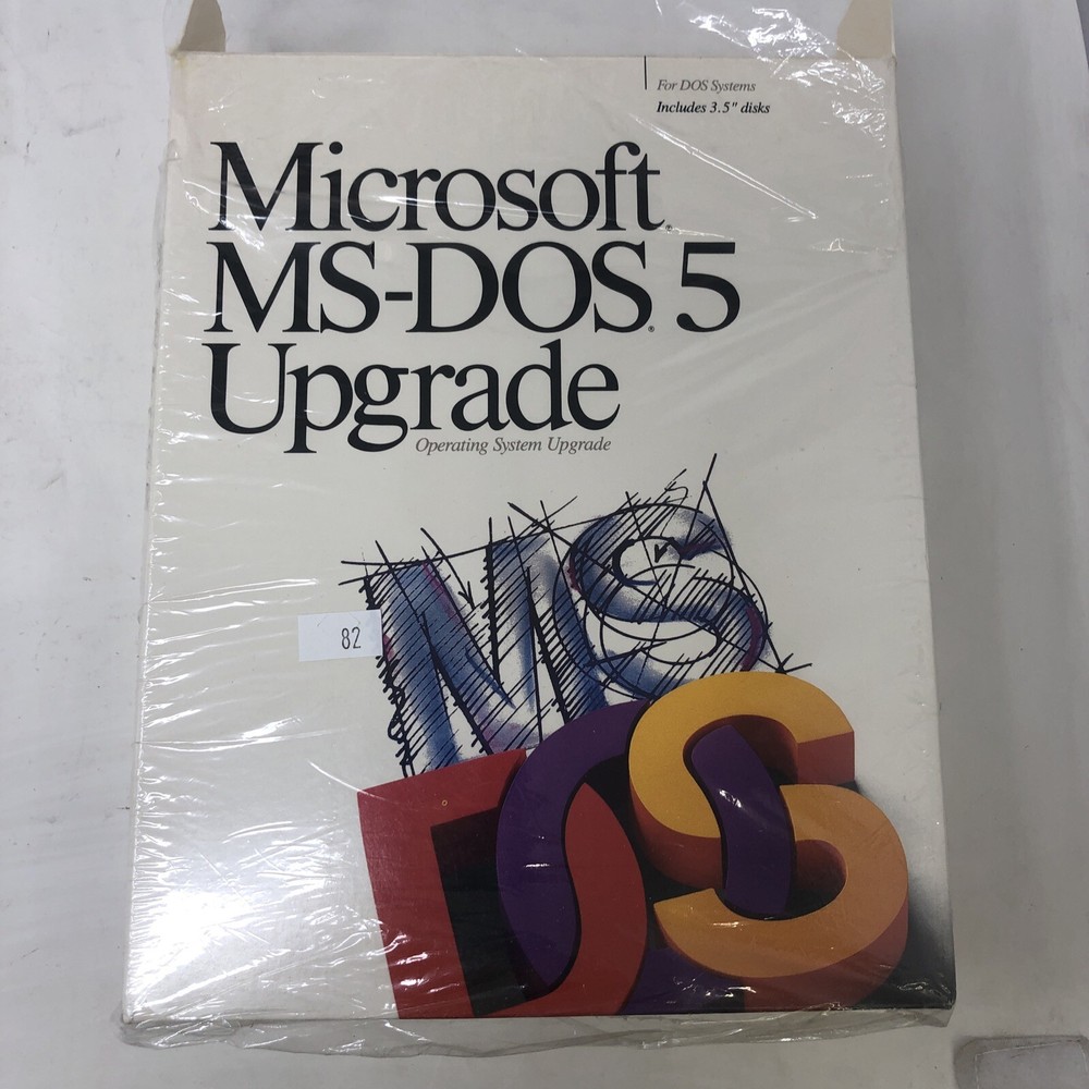 VINTAGE MICROSOFT MS-DOS 5 UPGRADE 5.25" FLOPPY - PREOWNED