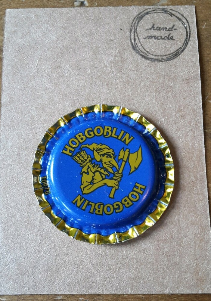 BOTTLE CAP FRIDGE MAGNET HOBGOBLIN BLUE