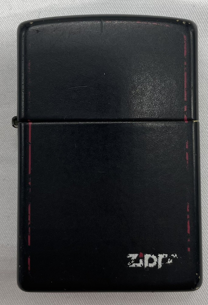 2006 Classic Black Matte + Red USED Zippo Lighter