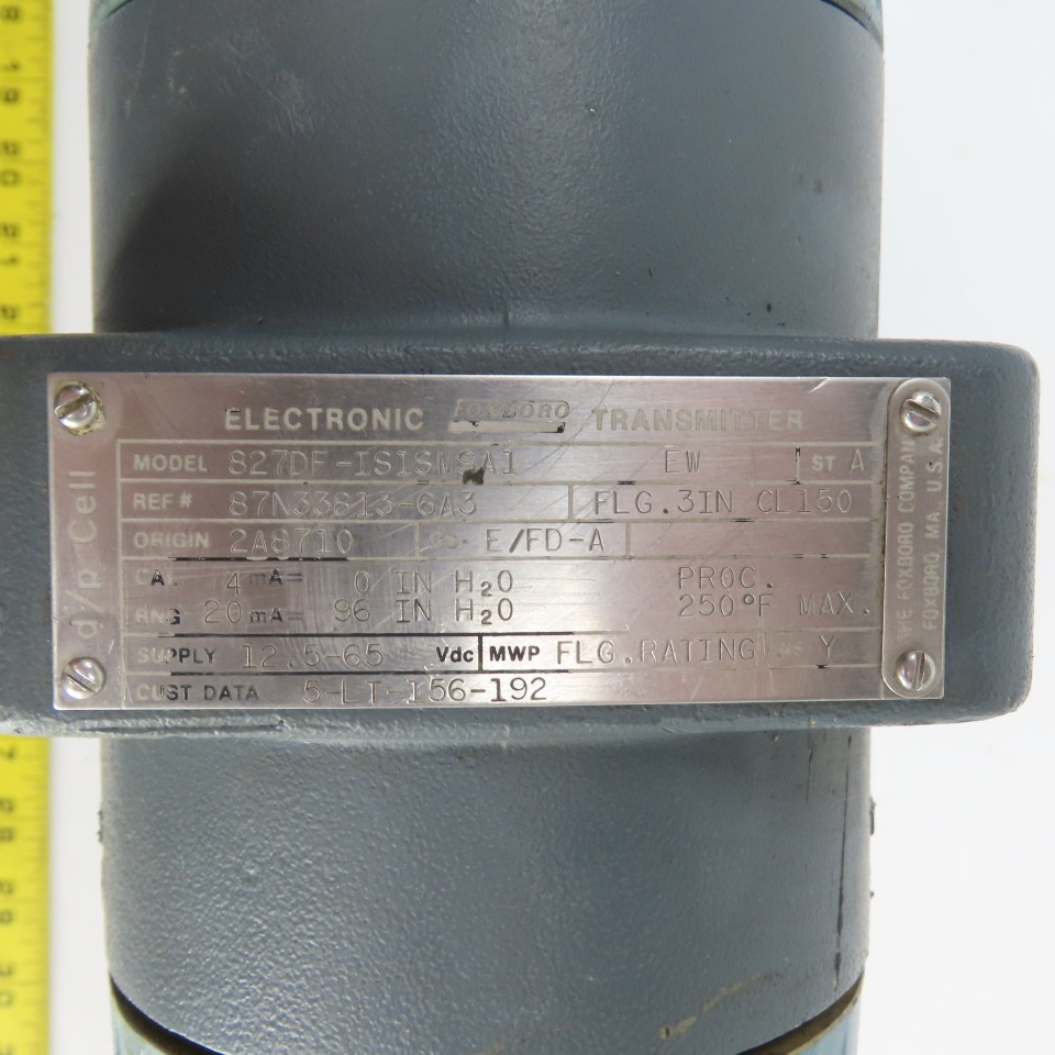 Foxboro 827DF-IS1SMSA1 1" Class 150 Flange Mount Electronic Transmitter