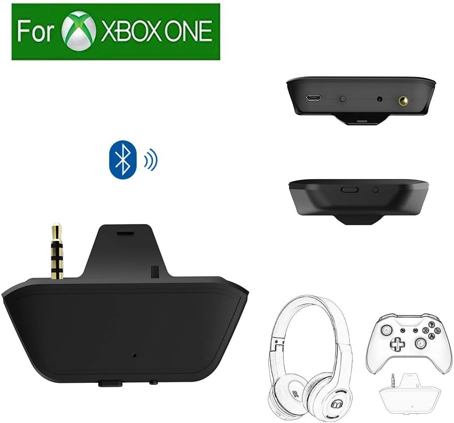 Uberwith Bluetooth Transmitter Dongle for Xbox Controllers - Stereo Black