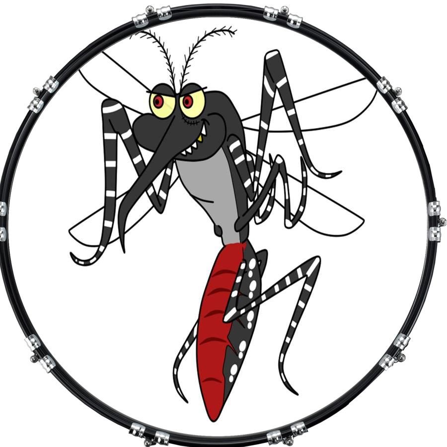 Custom 22" Kick Bass Drum Head Graphical Image Front Skin Crazy Mozzy