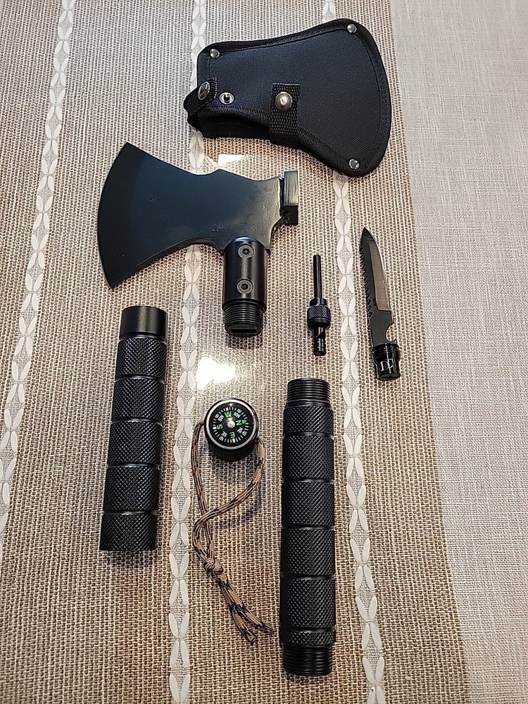 steel camping hatchet survival axe