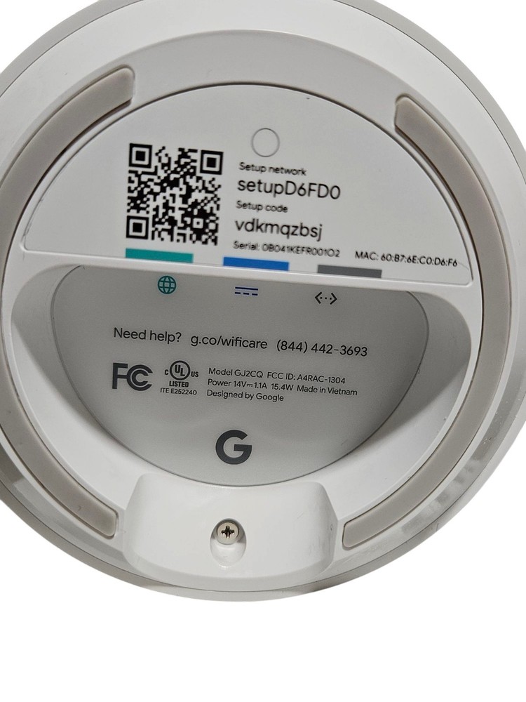 Google WiFi Mesh Router- Model GJ2CQ