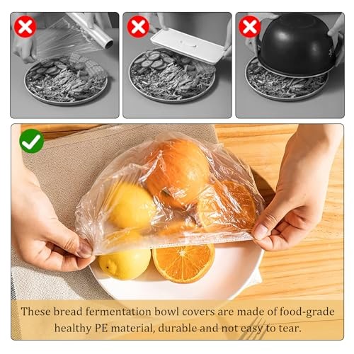 PCS Reusable Bowl Covers for Bread Proofing, Elastic Plastic Covers for 120