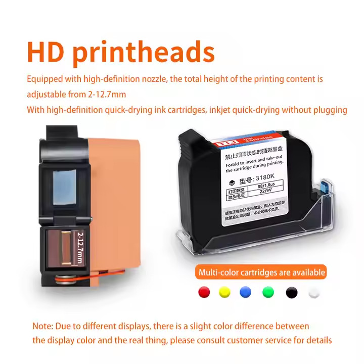 T1 Mini Handheld Inkjet Printer 12.7mm Coder Bottle Cap and Box Date Printer