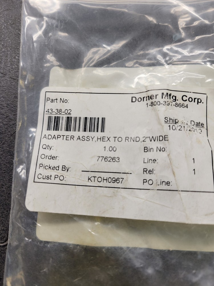 Dorner 43-38-02 Adaptor Assembly.