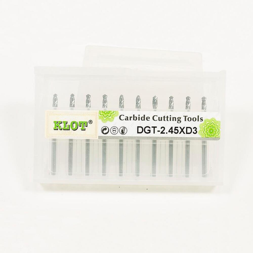 10pcs Whole Solid Carbide PCB Micro Drill Bit 2.4mm-2.99mm Shank 3mm 55D