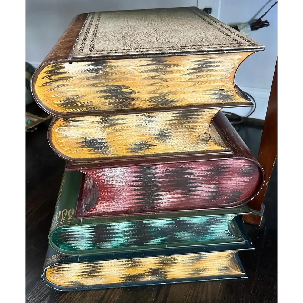 Vintage Italian Tole Book Stack Table