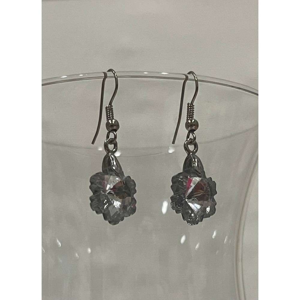 Silver Dangling Snowflakes Style  Earrings