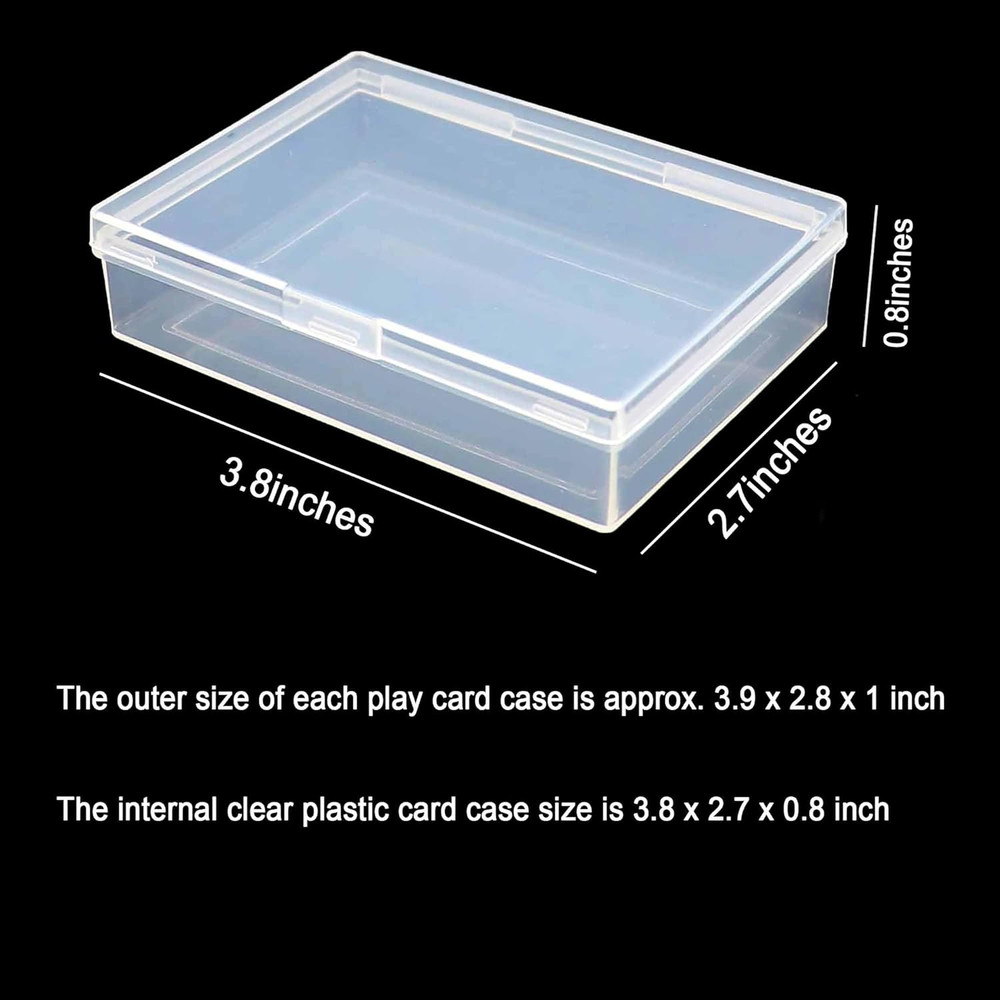 18Pcs Playing Card Deck Box, Blank Playing Card Cases, Clear Plastic Empty Playi