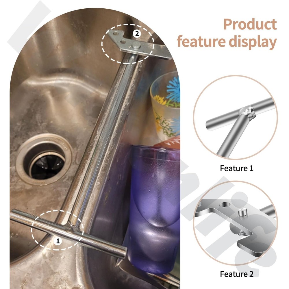 Garbage Disposer Unjamming Wrench & Disposal Tool, for Silver