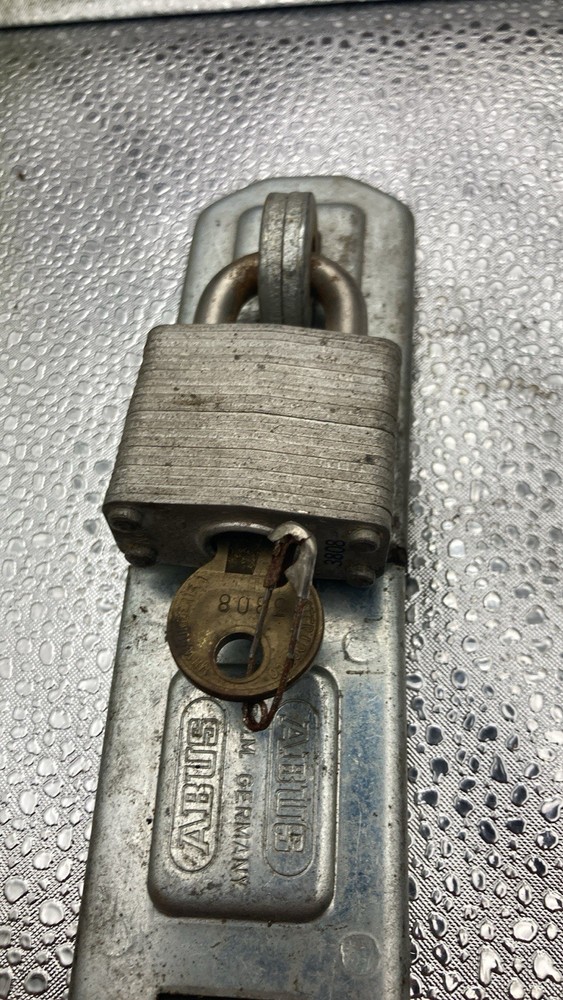 ABUS 110 Concealed Hinge Pin Hasp Germany - comes with lock