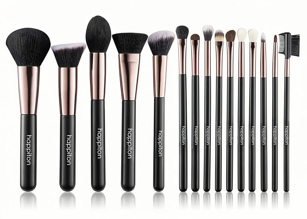 Professional Makeup Brush Set 17PC Soft Cosmetic Brushes Holder Kit Face Eye