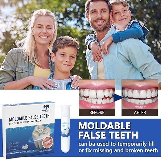 Teeth, Tooth Replacement Missing Teeth, Teeth Permanent Filling Kit & Tool, 50ML