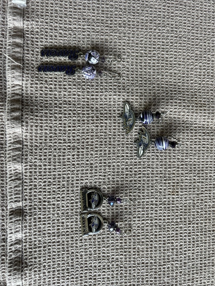 Baltimore ravens Handmade Earrings