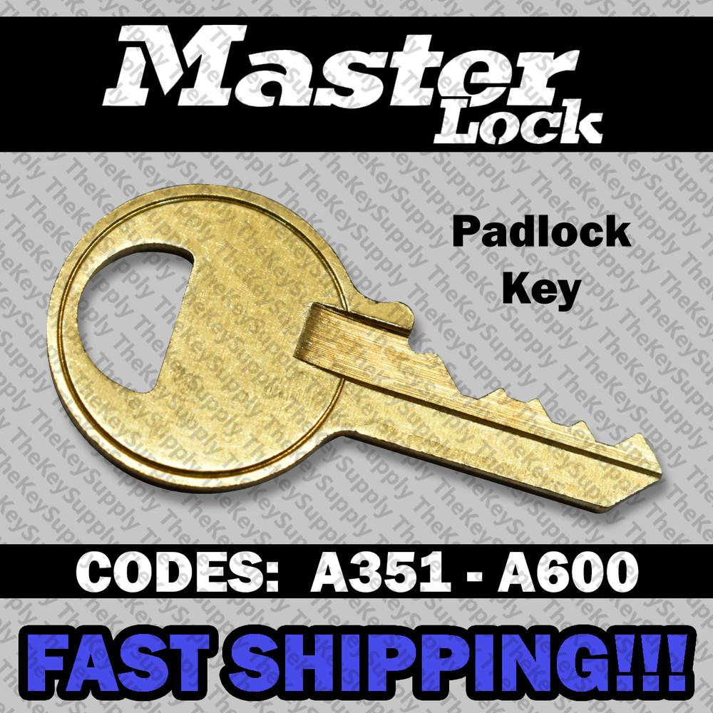 Master Lock Padlock Replacement Key Cut to Your Code A351 - A600