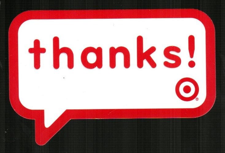 TARGET Thanks ( 2008 ) Die-Cut Gift Card ( $0 )