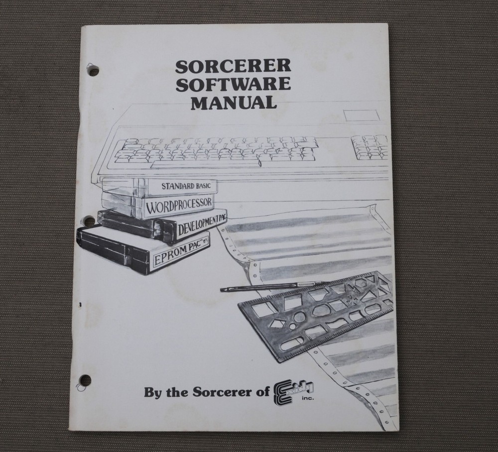 EXIDY SORCERER SOFTWARE MANUAL, NEW OLD STOCK