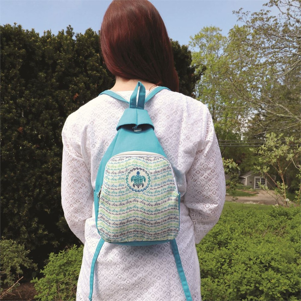 Sea Turtle Green Canvas Backpack 11378-GREEN