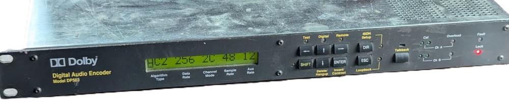 Dolby DP503 Digital Audio Encoder AC-2 Broadcast Rack Unit AES/EBU Working