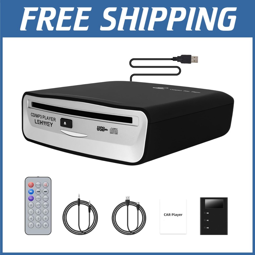 Plug-and-Play Car CD Player with Remote Control