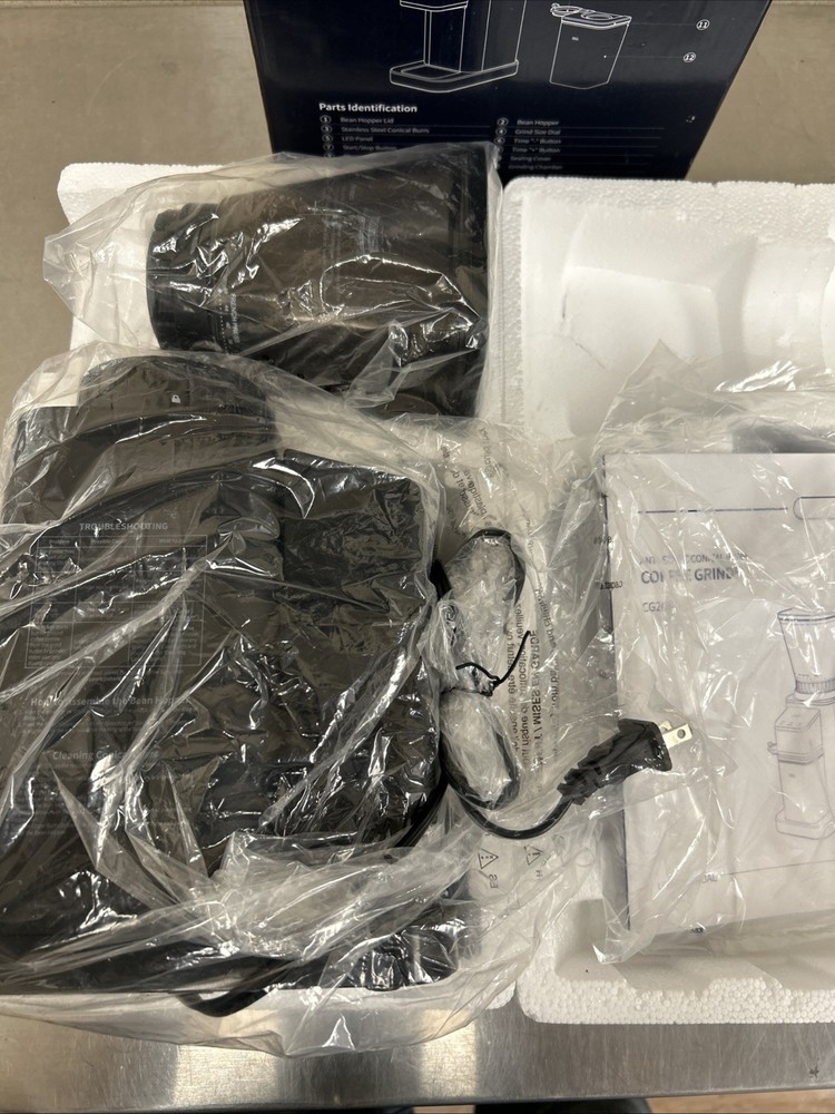 Anti-static conical burr COFFE MAKER CG203A 48 Settings Electronic Timer