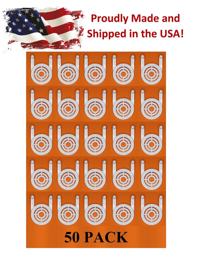 White Plastic Peg board Multi-Purpose Tool Holder 50 pk PEGBOARD NOT INCLUDED