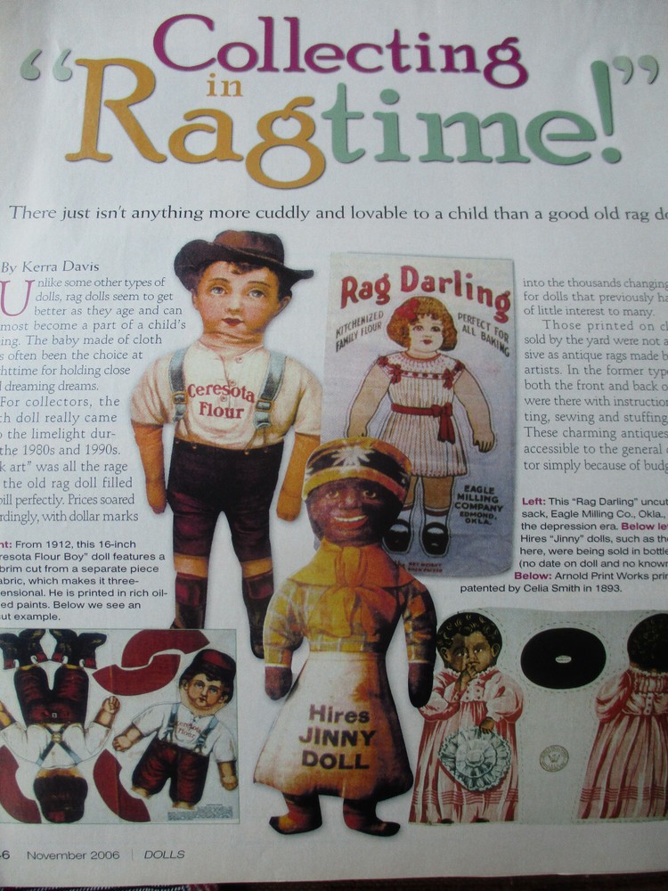 4p Ragtime Rag Cloth Panel Doll History / Kerra Davis