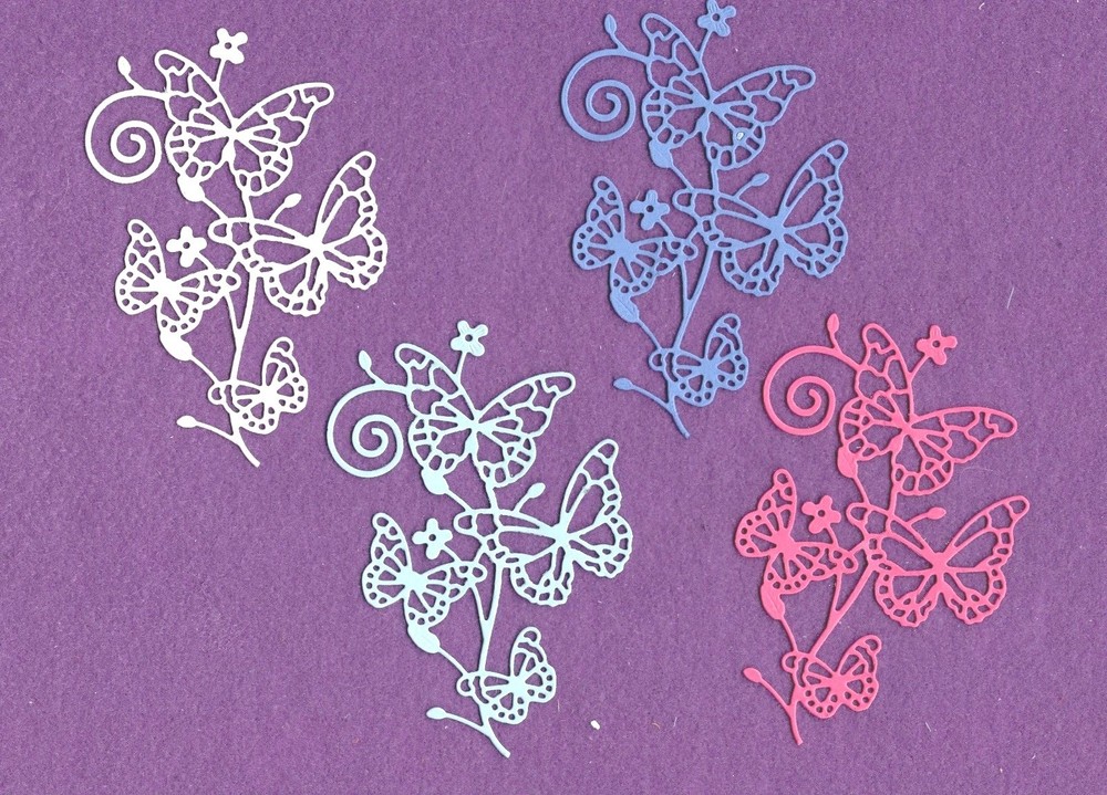 BUTTERFLIES die cuts scrapbook cards