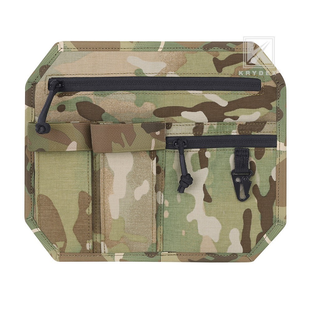 KRYDEX Tactical Organizer Panel Hook Backed Admin EDC Holder Lightweight MC Camo