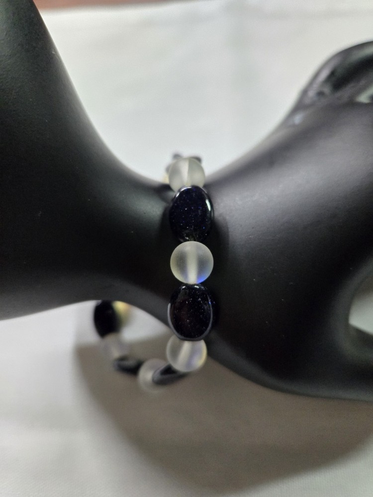 Handmade Opalite and Sandstone Bracelet