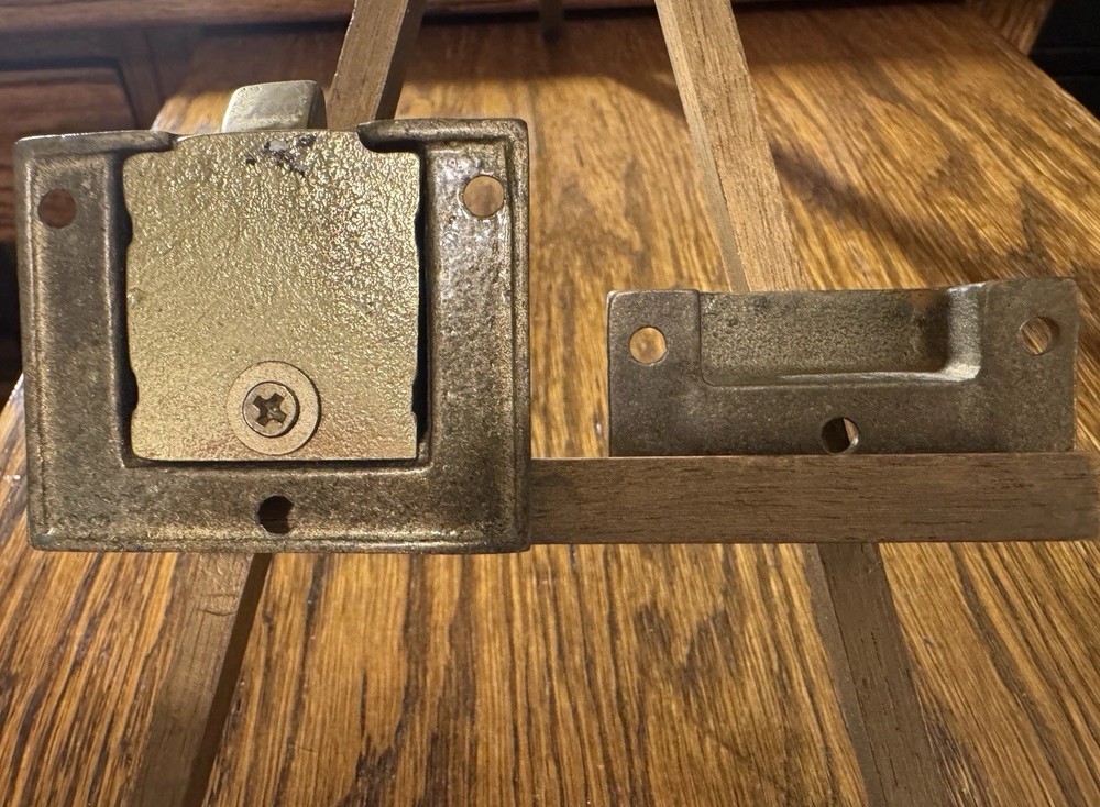 Vintage Solid Brass Cabinet Bolt Latch – Decorative Surface Mount Hardware